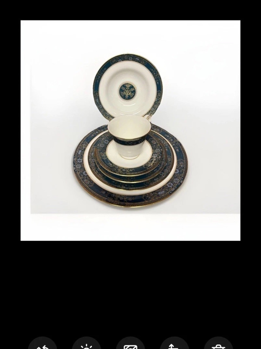 Royal Doulton China Dinnerware Placement Set The  Carlyle Design Dinner Ware